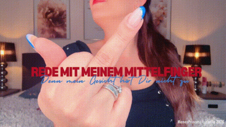 Rede mit meinem Mittelfinger